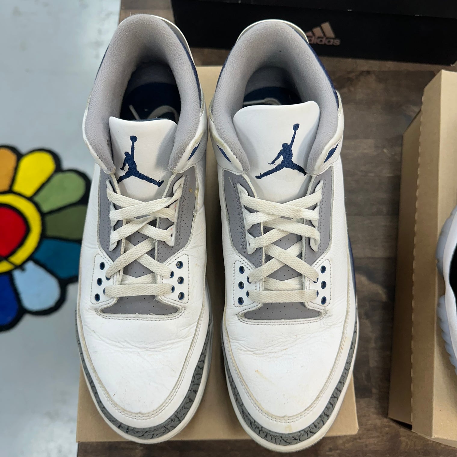 Midnight Navy Jordan 3 Retro (USED, No Box)