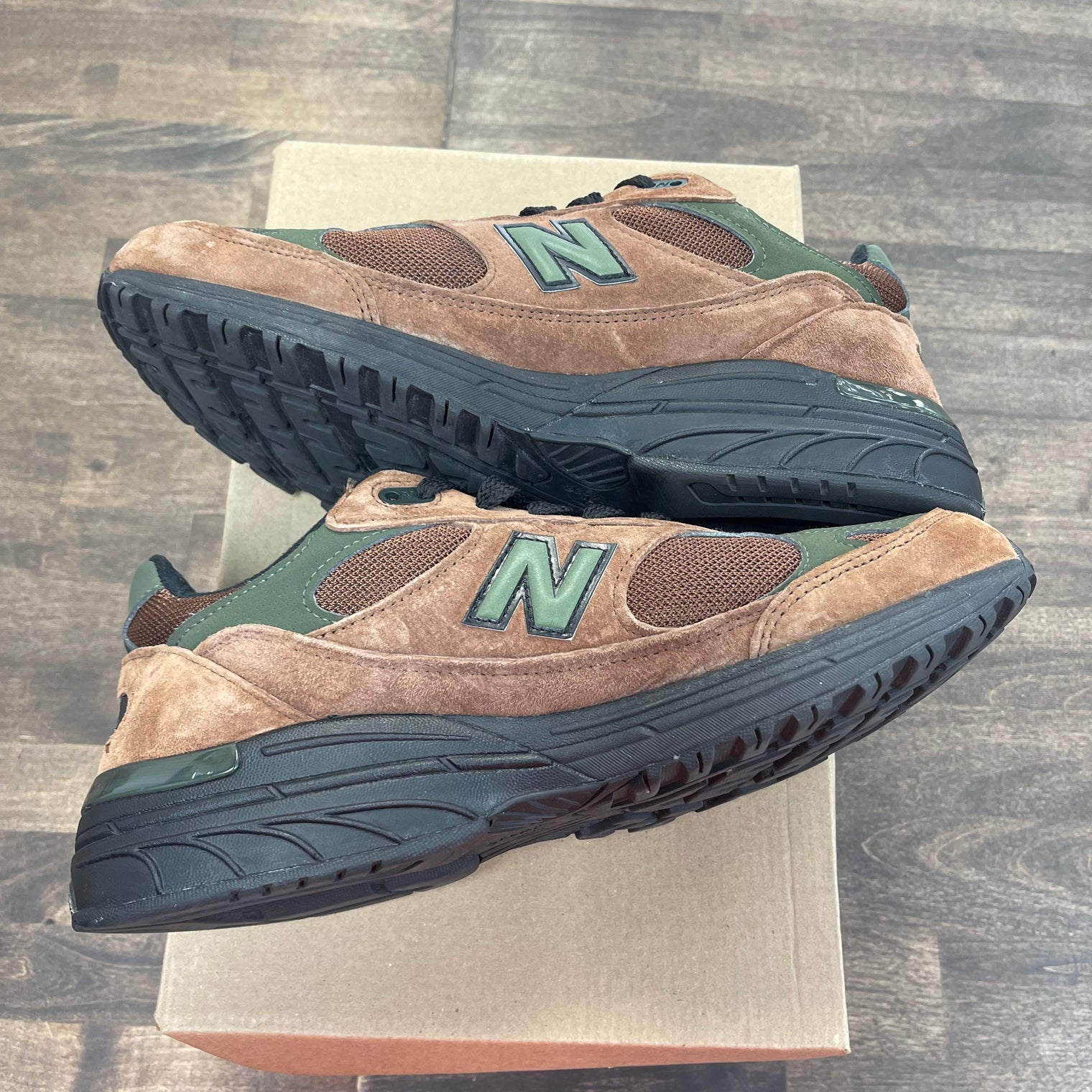 Aime Leon Brown Green Beef & Broccoli New Balance 993 (USED, No Box)