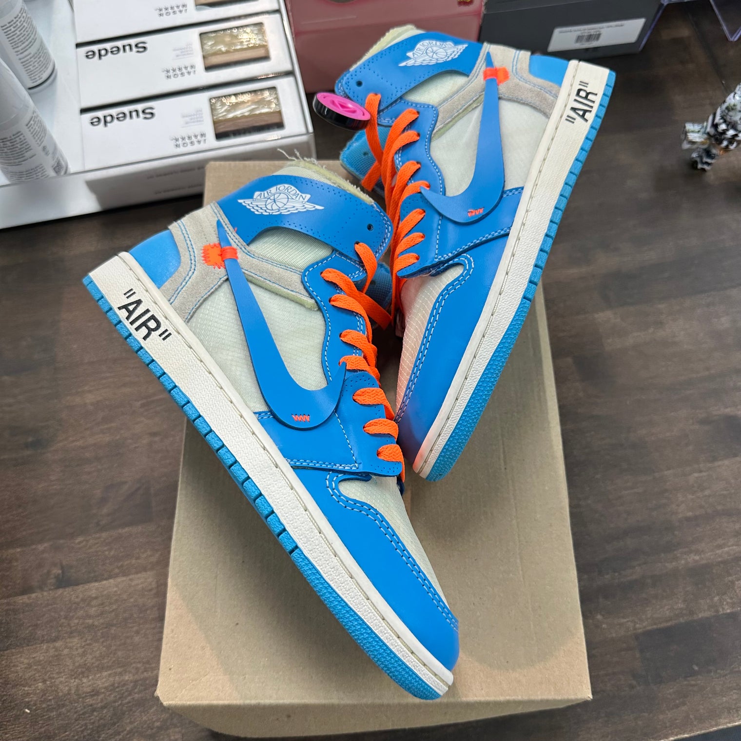 Off White UNC Jordan 1 High (USED, No Box)