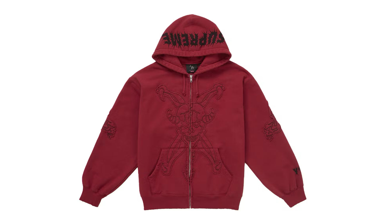 Supreme Y's by Yohji Yamamoto Zip Up Hooded Sweatshirt Red