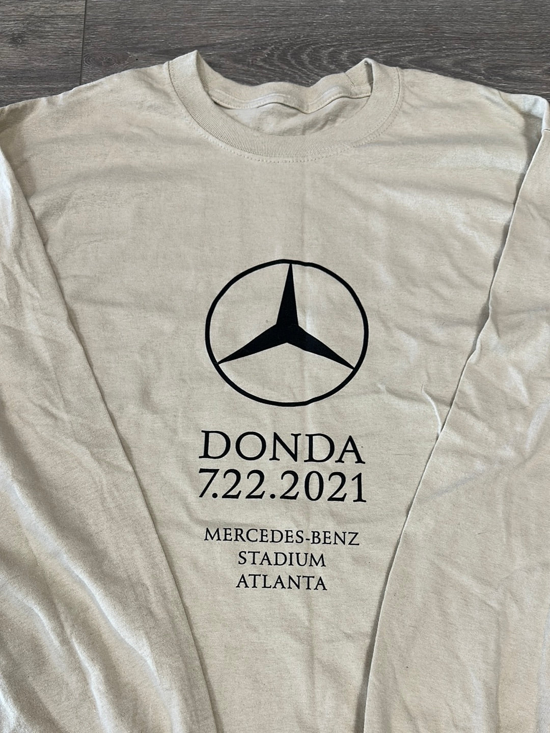 Kanye West Donda Atlanta Listening Event L/S Tee Cream (Used)