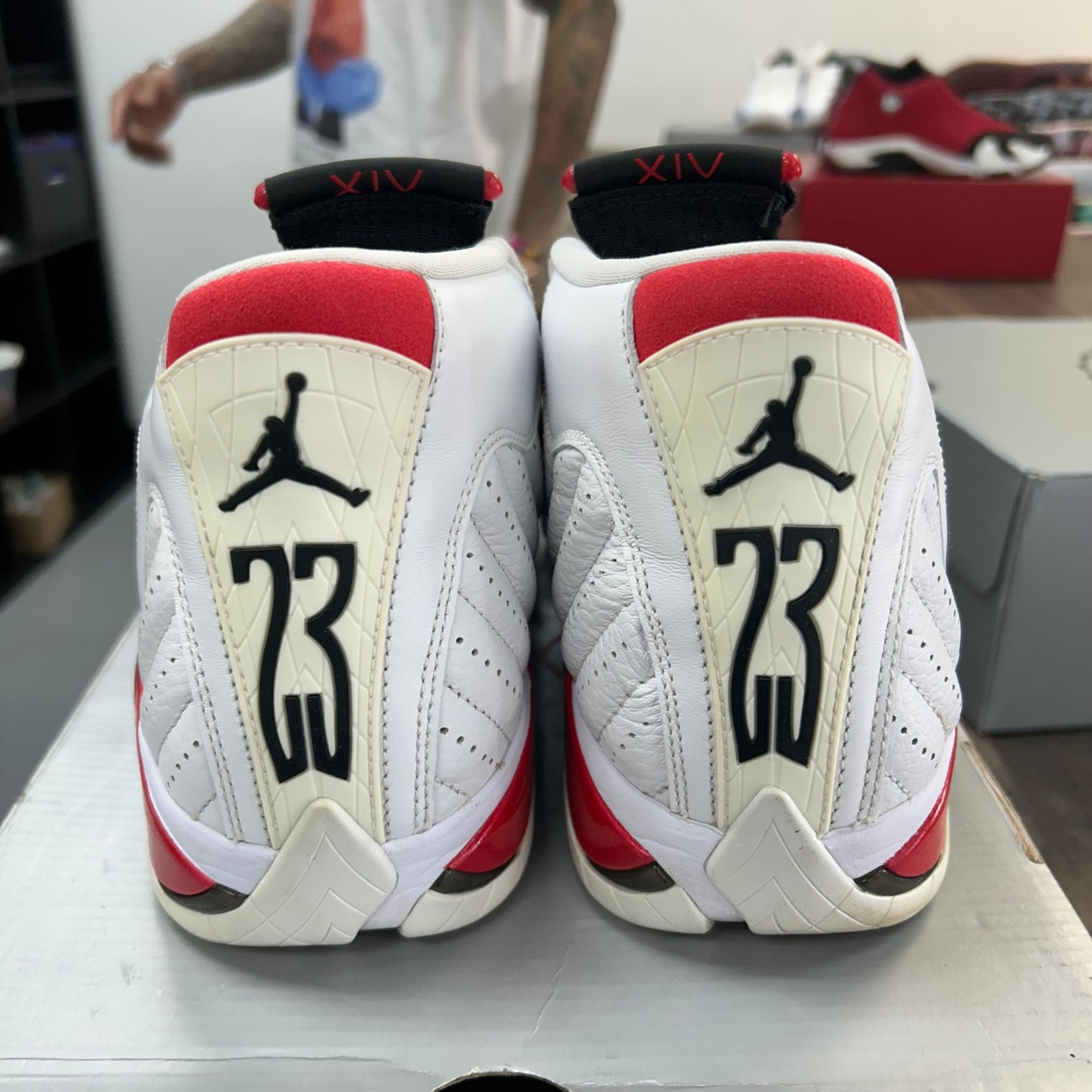 RIP Hamilton Candycane Jordan 14 Retro (USED)