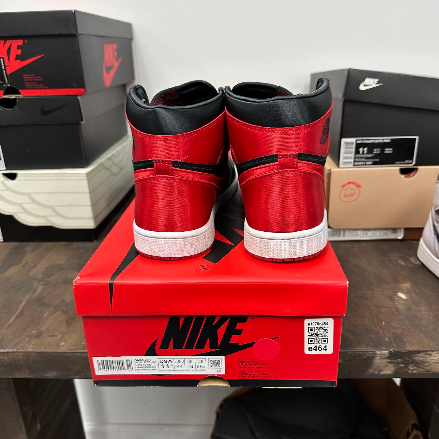 Satin Bred Jordan 1 High (W) (USED)