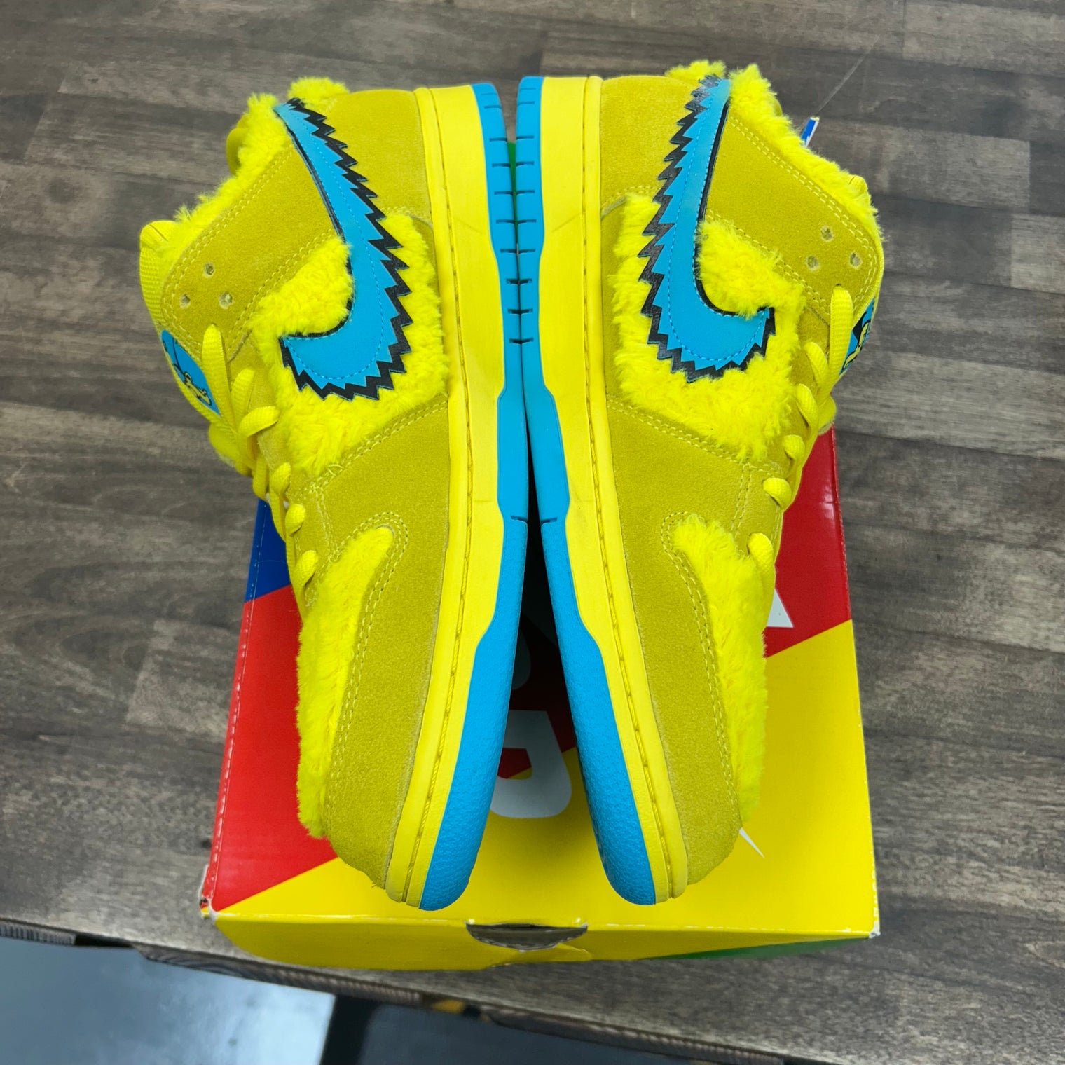 Grateful Dead Bears Opti Yellow SB Dunk Low (Lightly Worn)