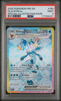 PSA 9 | Pokemon TCG Glaceon EX #150/131 Prismatic Evolutions