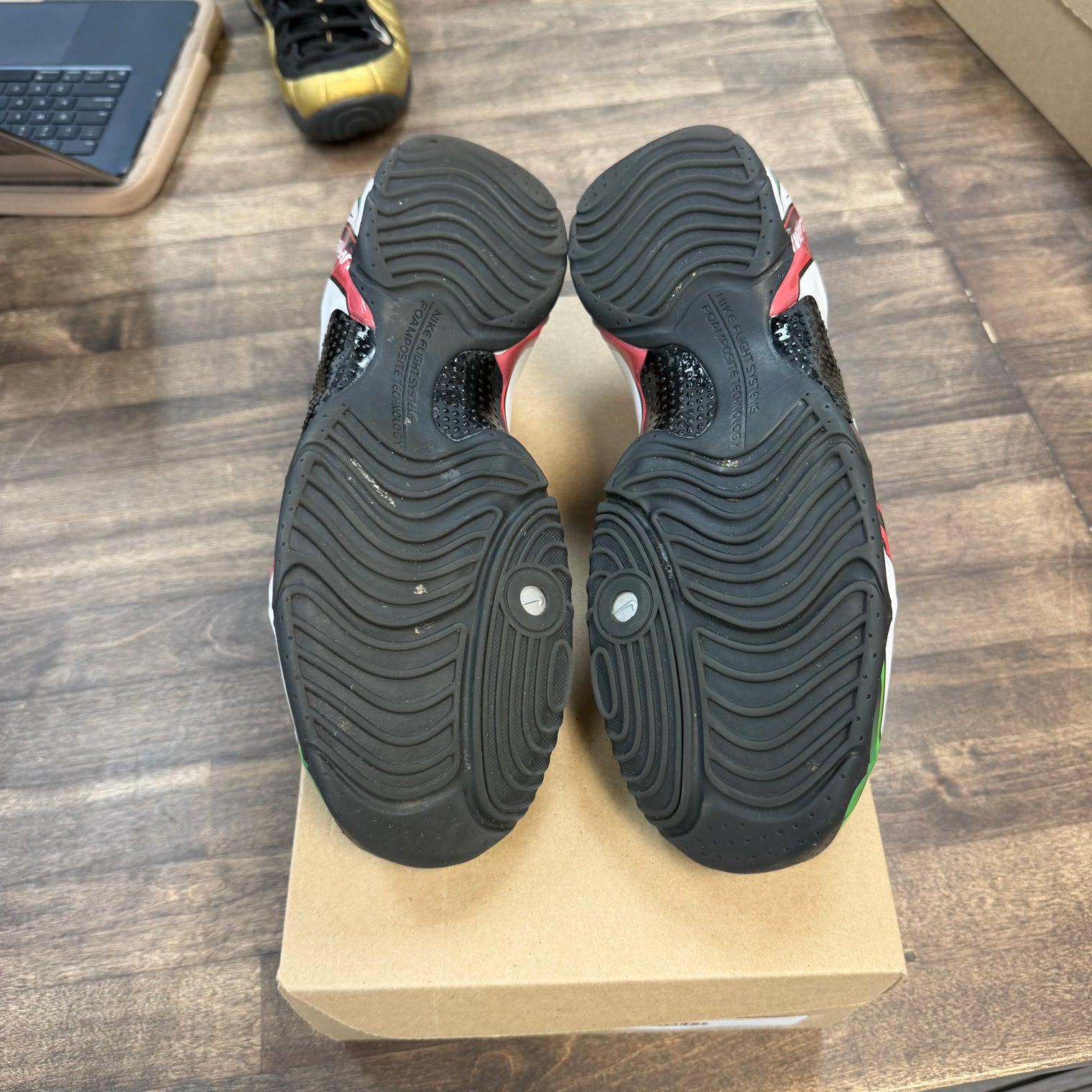 Supreme White Gym Red Green Nike Clogposite (USED, No Box)