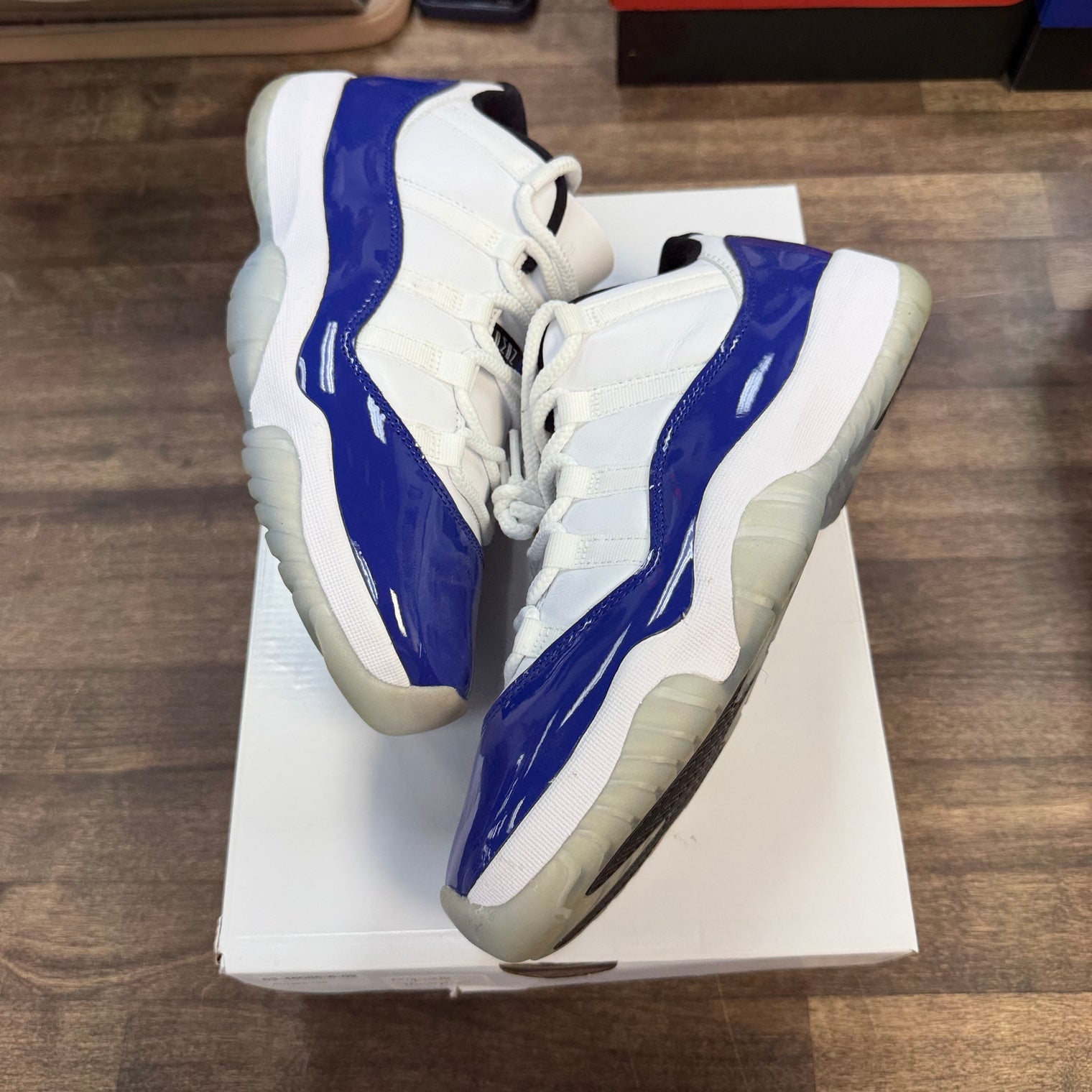 White Concord Jordan 11 Retro Low (Women's) (USED)