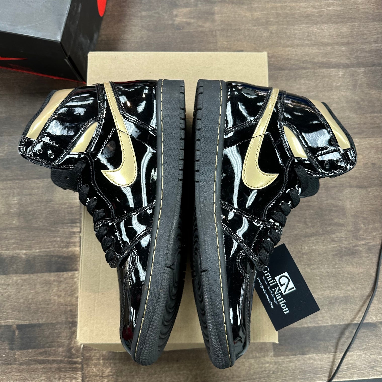 Jordan 1 High Retro Black Metallic Gold (2020) (USED, No Box)