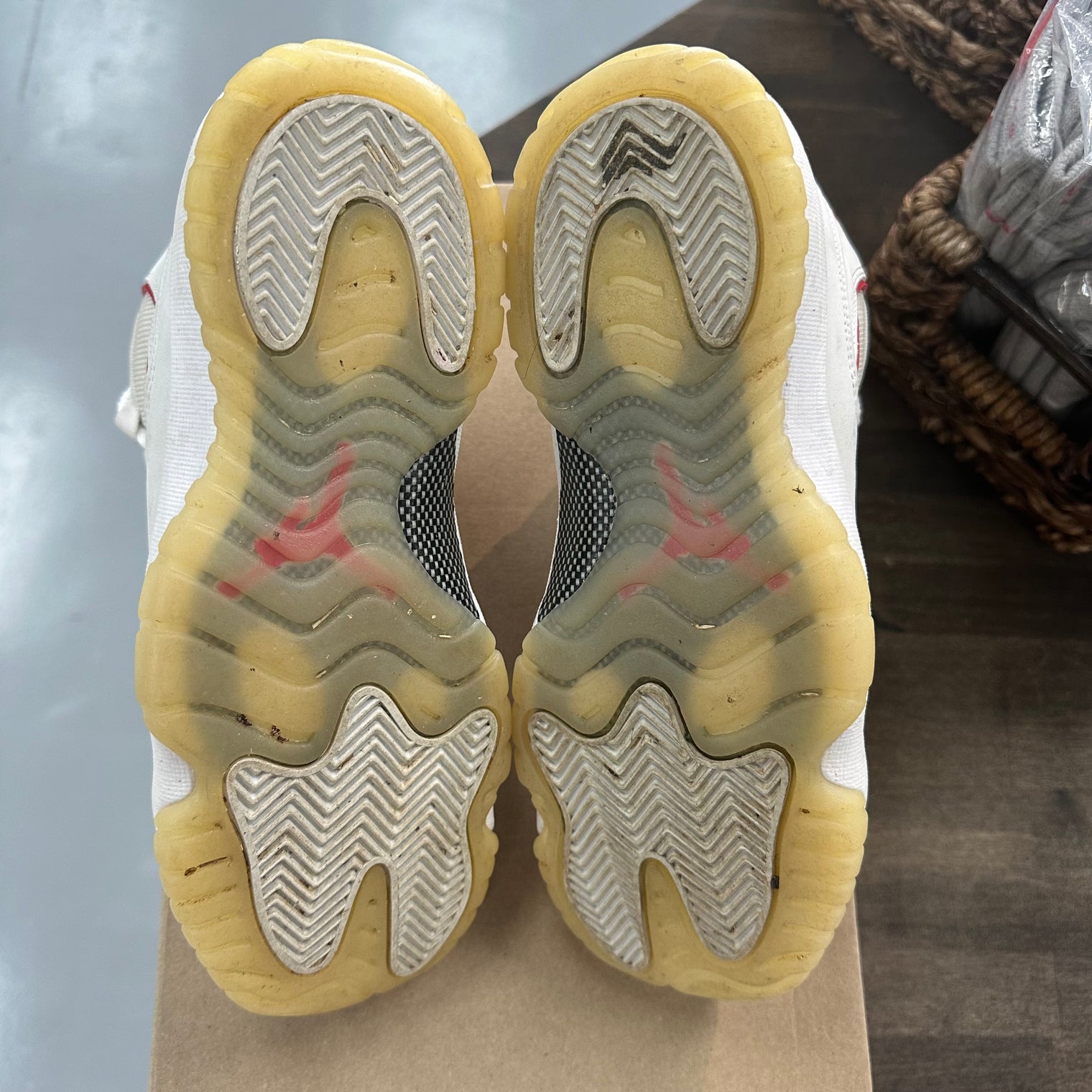 Pure Platinum Jordan 11 High GS (Used, No Box)