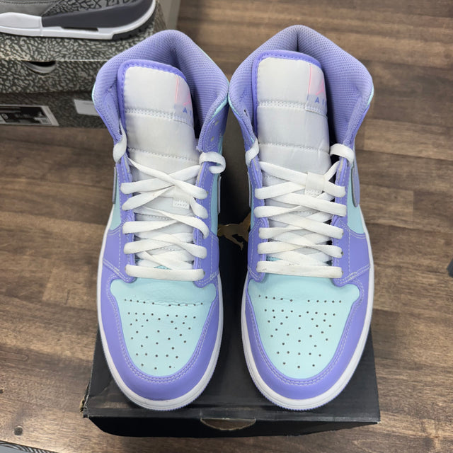 Purple Aqua Jordan 1 Mid (USED)