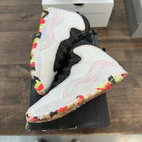 White Barely Volt Ember Glow Jordan 10 (GS) (USED)