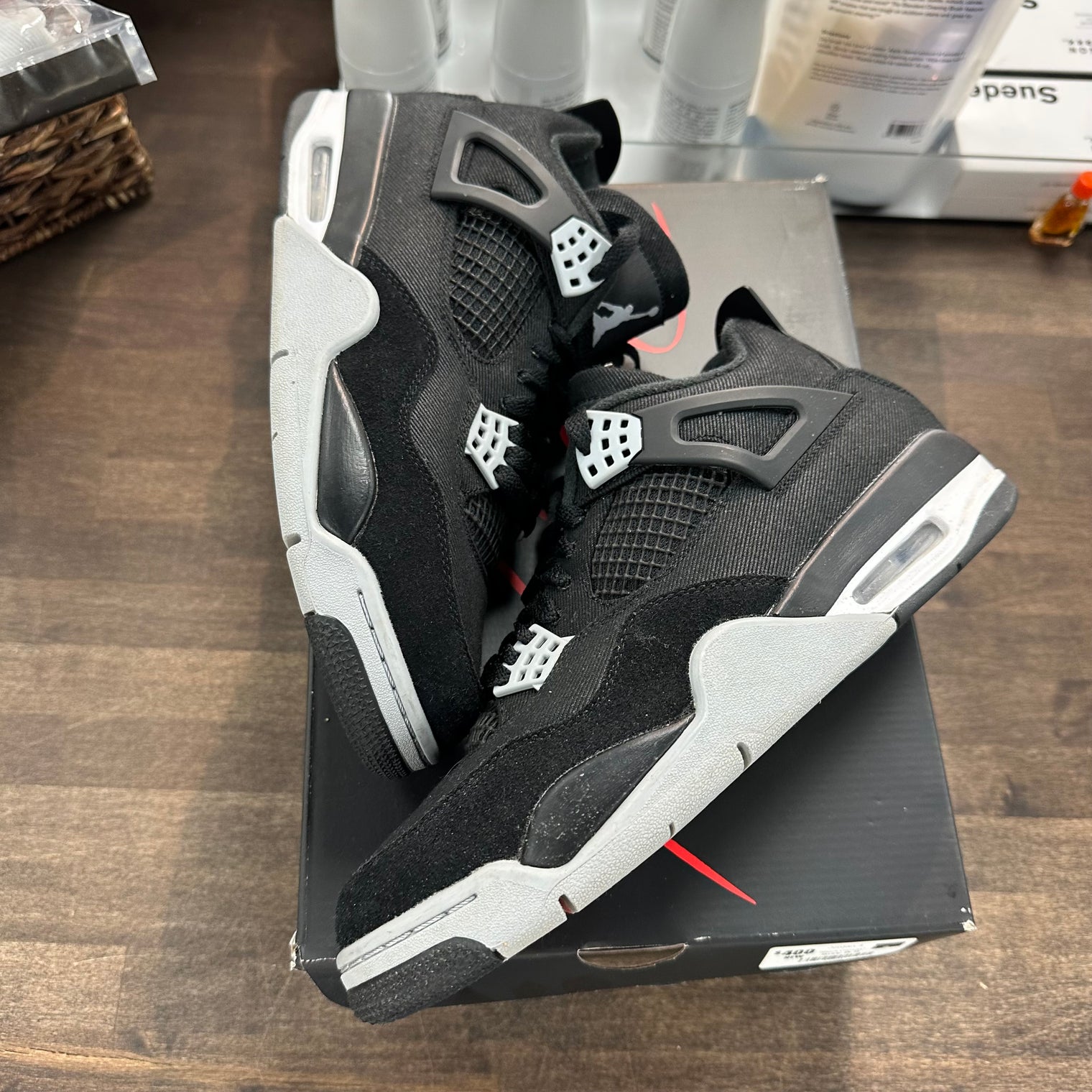 Black Canvas Jordan 4 Retro (USED)