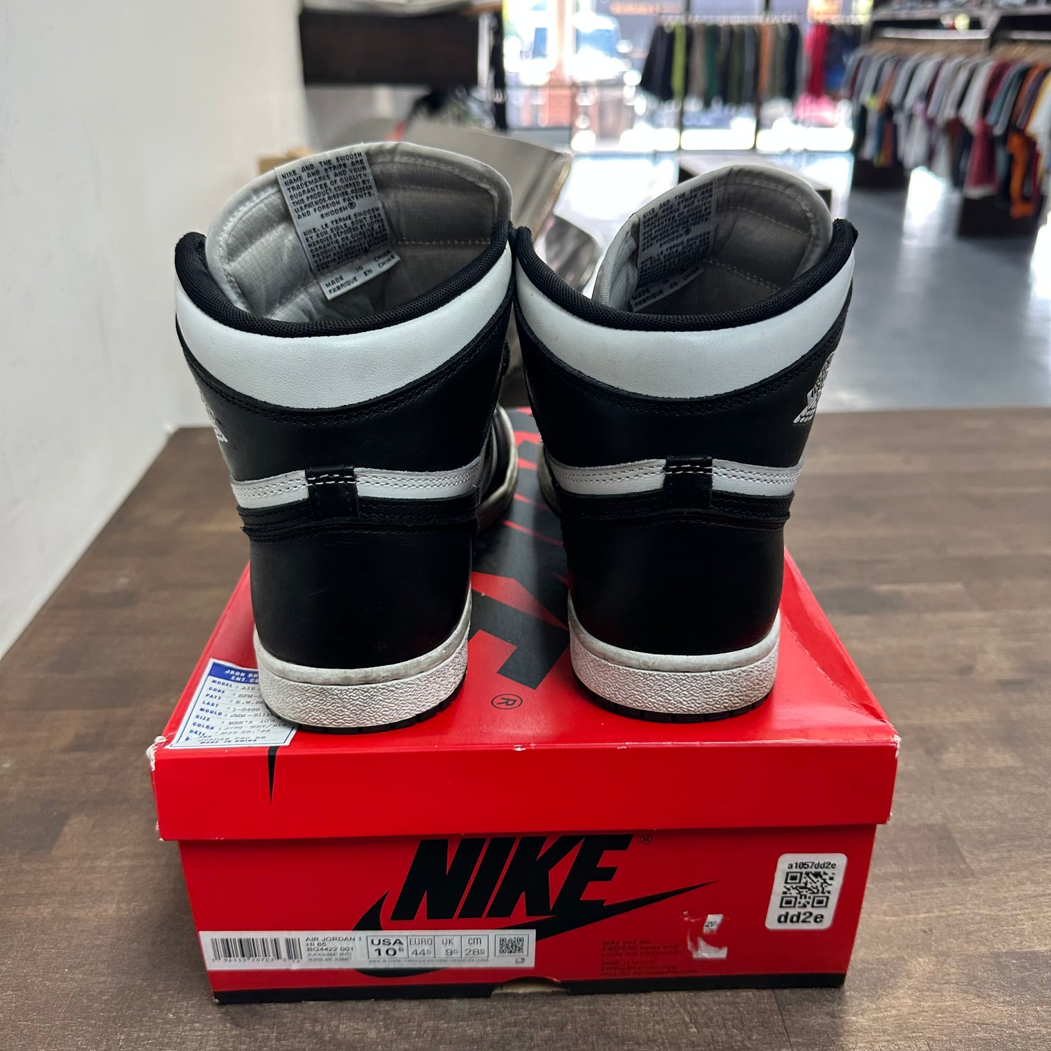 Black White Jordan 1 High 85 (USED)