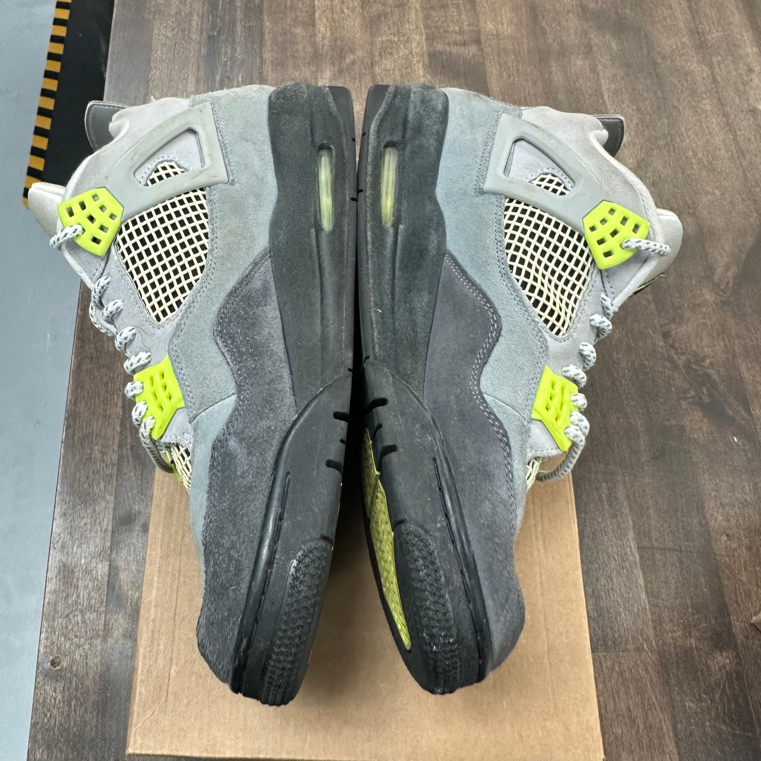 Neon 95 Jordan 4 (USED, No Insoles, No Box)