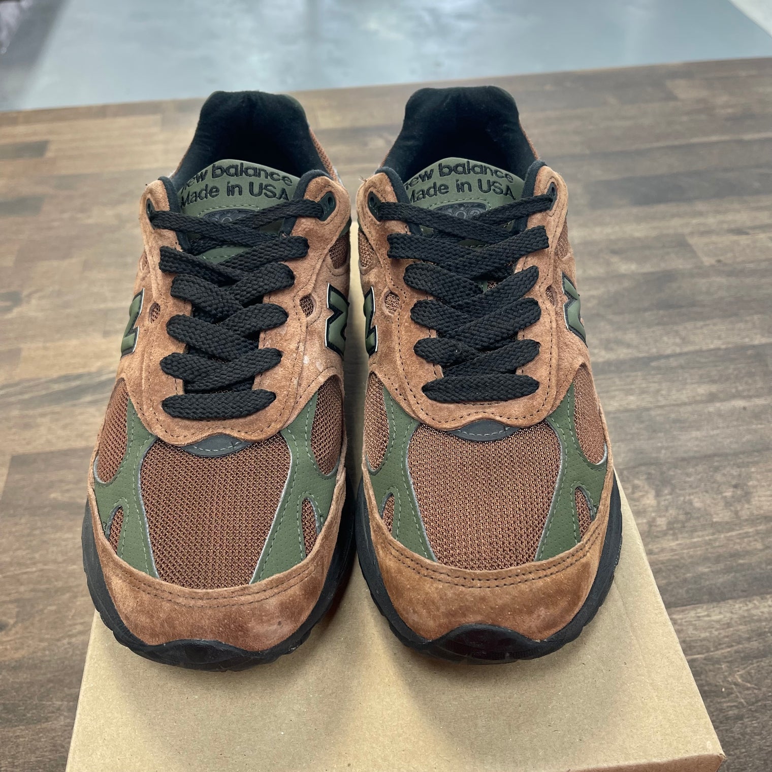 Aime Leon Brown Green Beef & Broccoli New Balance 993 (USED, No Box)