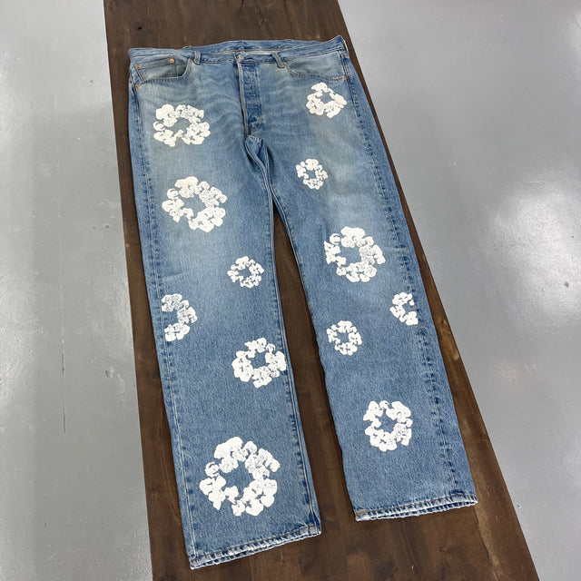 Denim Tears Light Blue Wreath Jeans (USED)