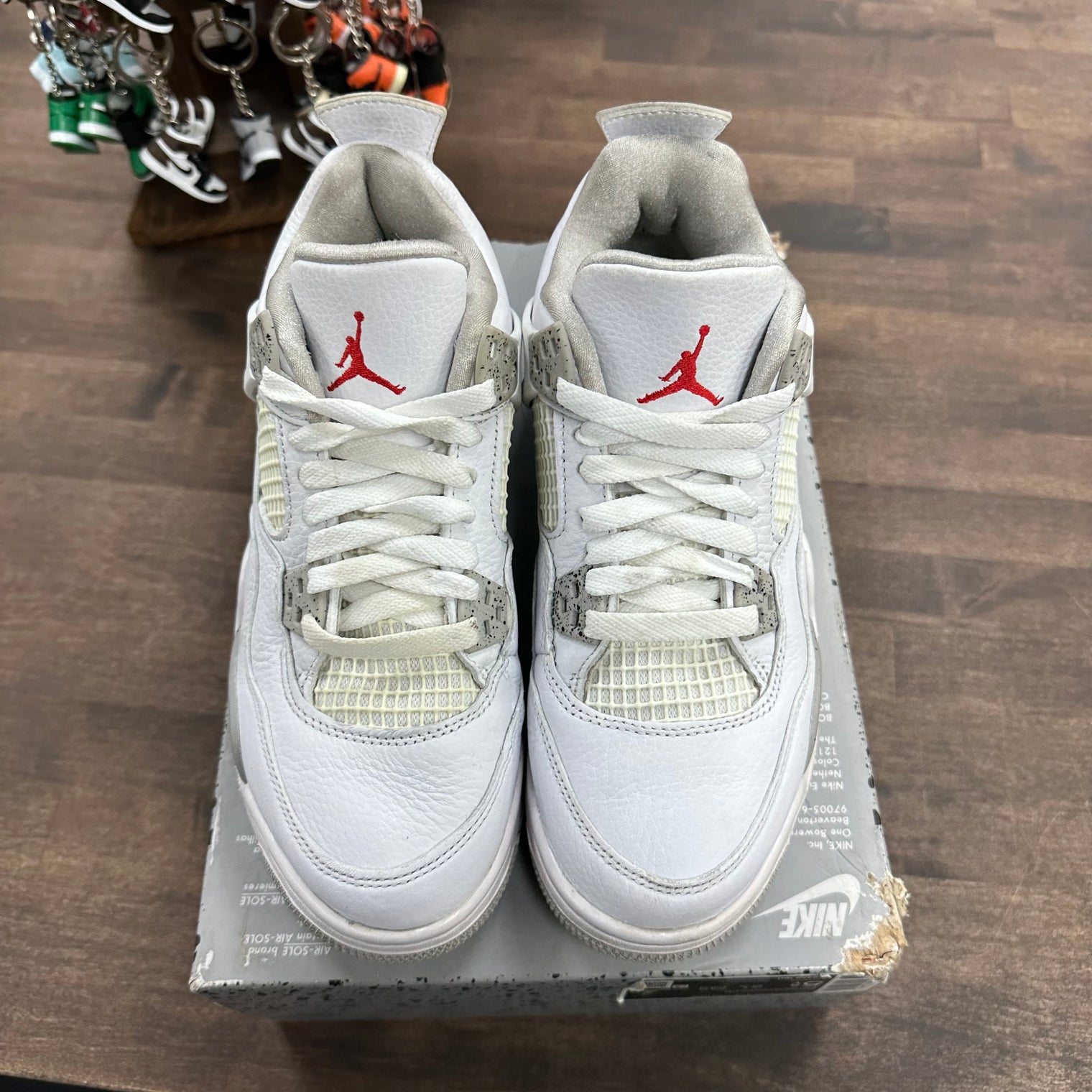 White Oreo Jordan 4 Retro (GS) (USED, No Lid)
