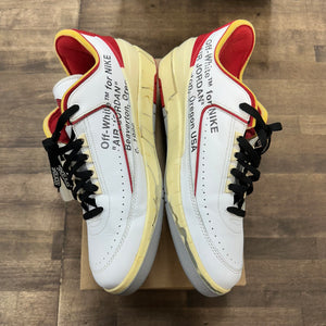 Jordan 2 Retro Low SP Off-White White Red Size 14 (Pre-Owned)