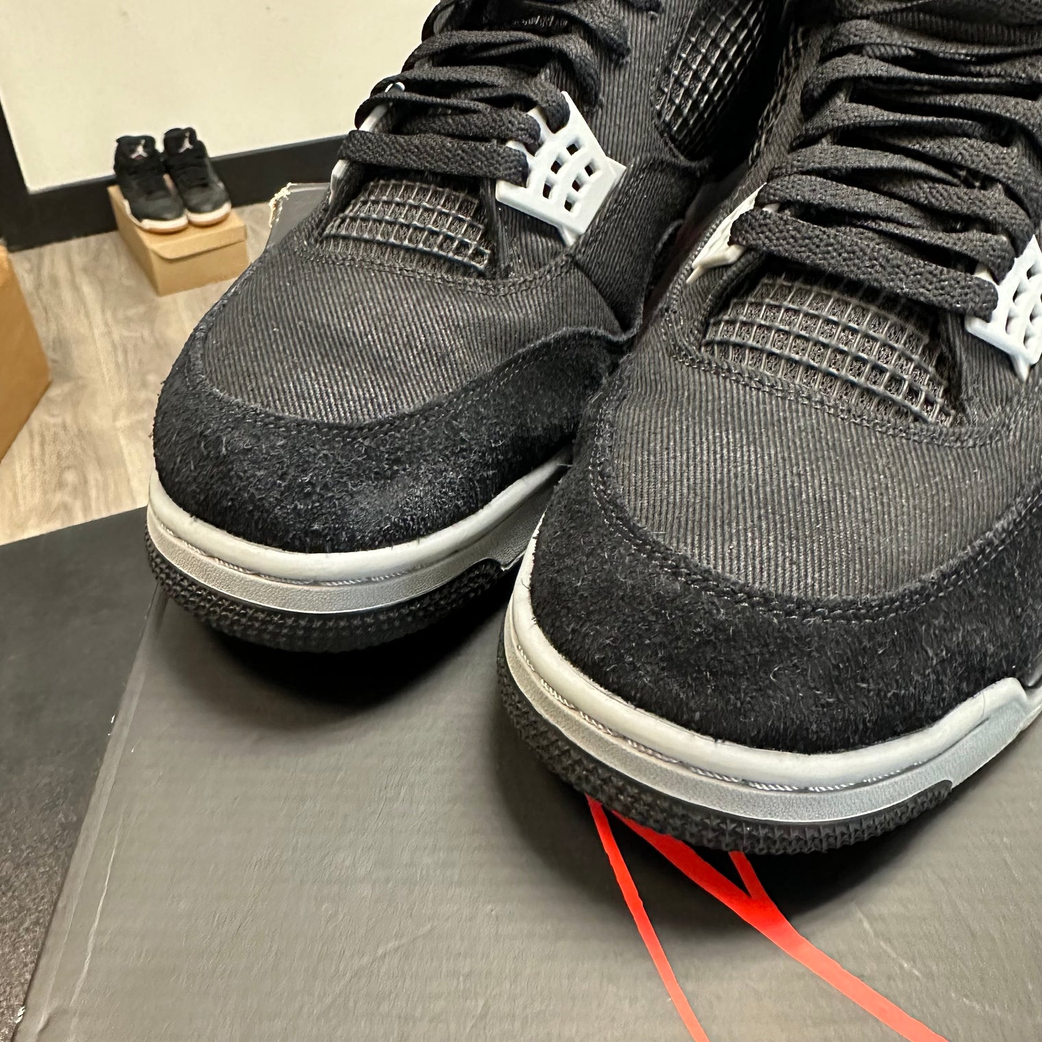 Black Canvas Jordan 4 (USED)