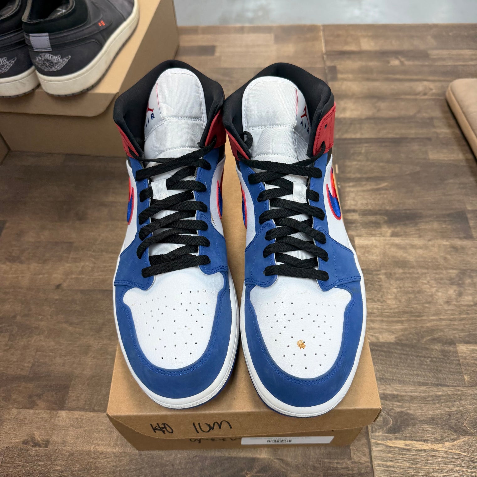 Multi-Color Swoosh Jordan 1 Mid (USED, No Box)