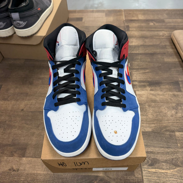 Multi-Color Swoosh Jordan 1 Mid (USED, No Box)