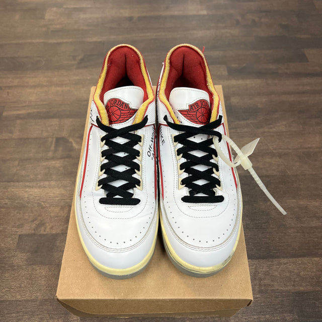 Off-White White Red Jordan 2 Low (USED, No box)