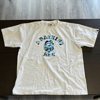Bape College Tee Blue Camo (Used)