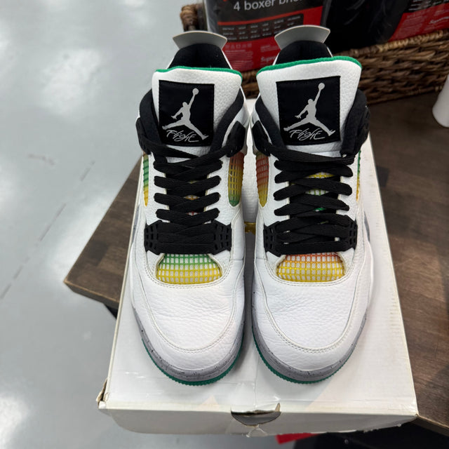Lucid Green Rasta Jordan 4 Retro (W) (USED)
