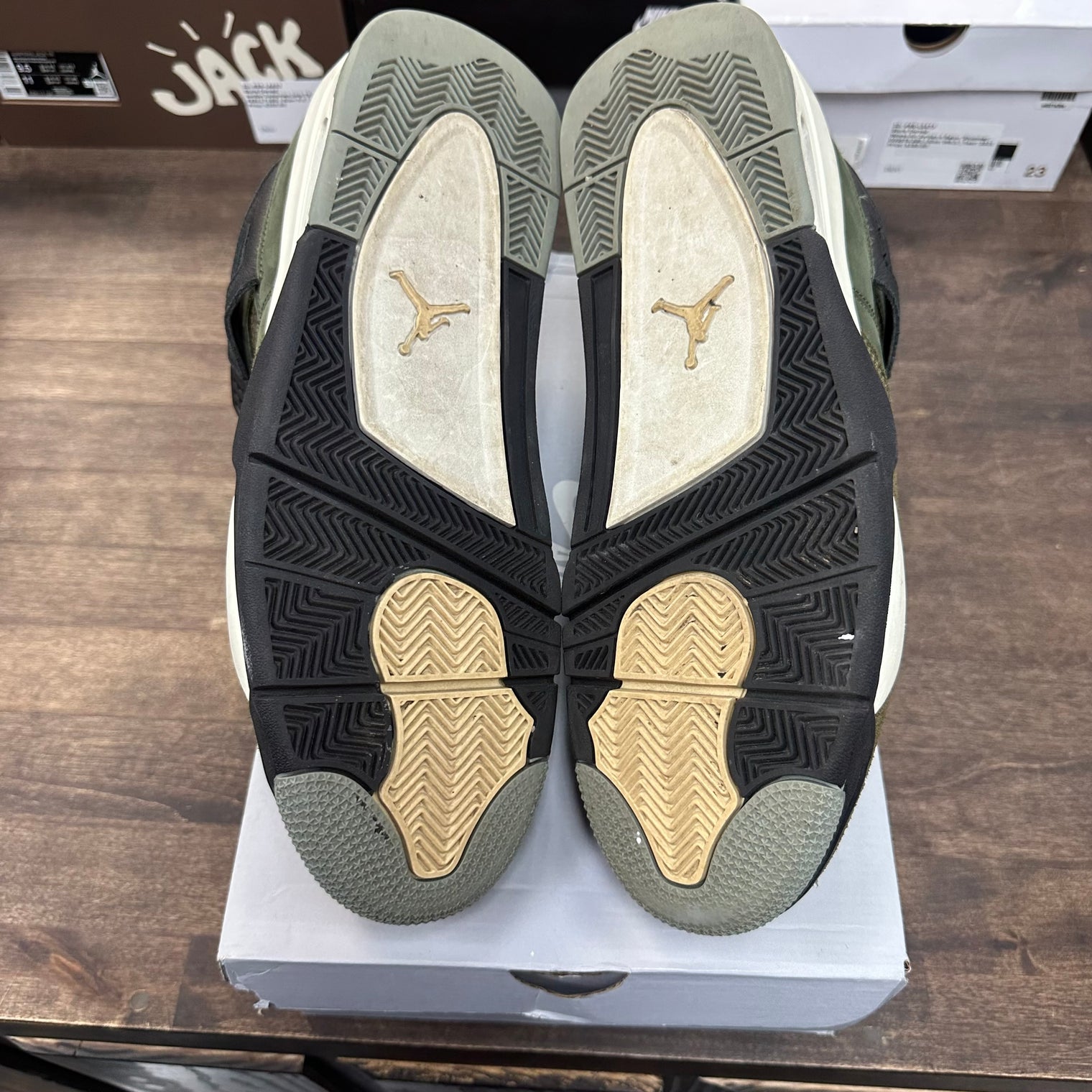 Craft Olive Jordan 4 (USED, No Box)