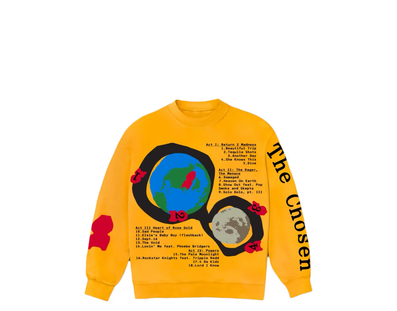 Kid Cudi CPFM For MOTM III Beautiful Trip Crewneck Yellow