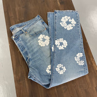 Denim Tears Light Blue Wreath Jeans (USED)