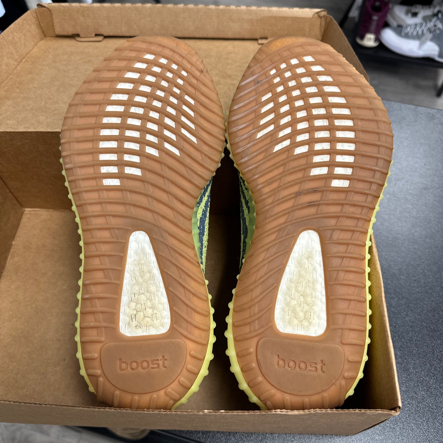 Semi Frozen Yellow Yeezy 350 (USED;NO BOX;NO INSOLE)