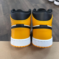 (GS) Taxi Yellow Toe Jordan 1 Mid (USED,No Box)