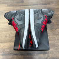 Black Satin Gym Red Jordan 1 High (USED)