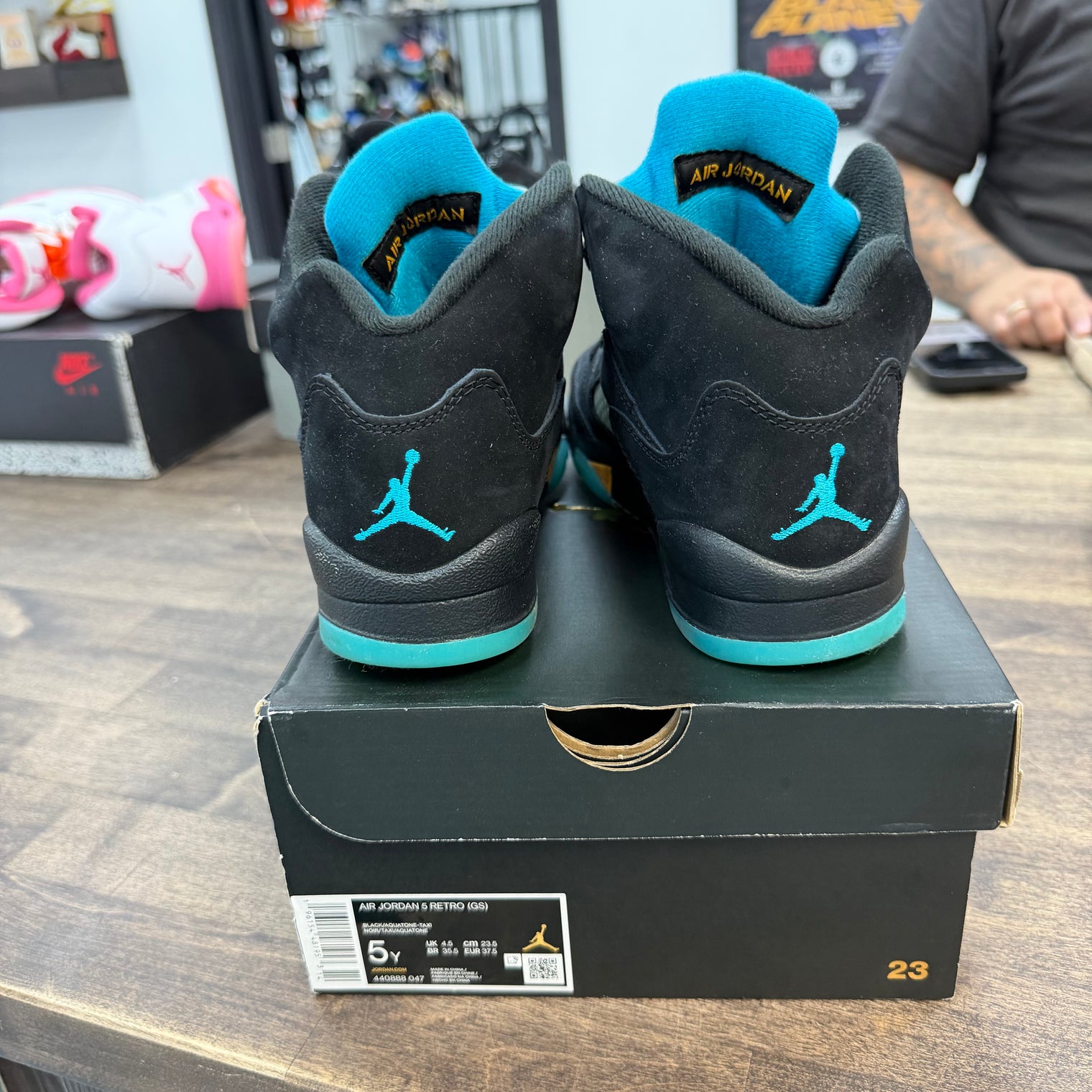Aqua Jordan 5 Retro (GS) (USED)