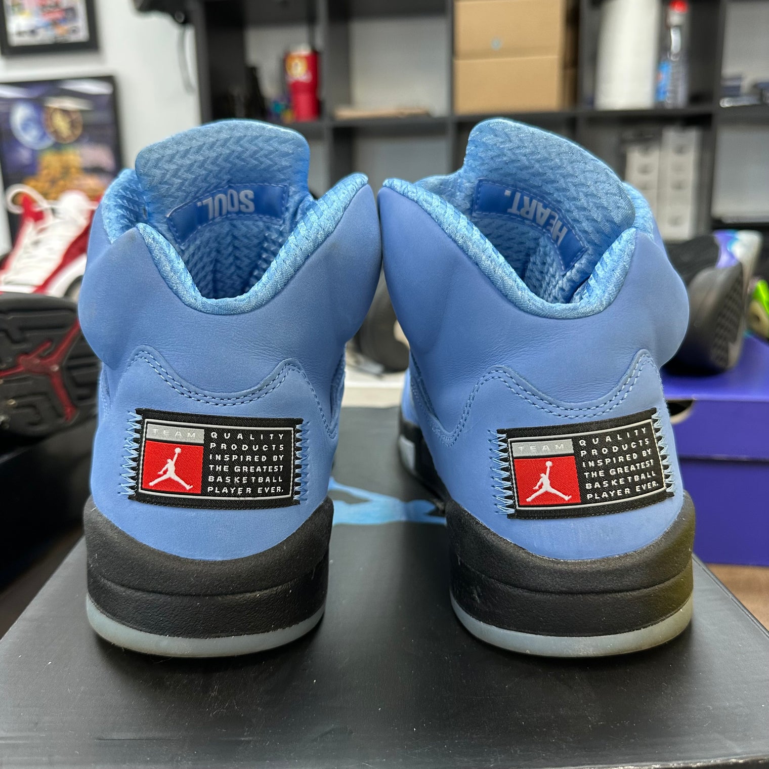 UNC University Blue Jordan 5 Retro (USED)