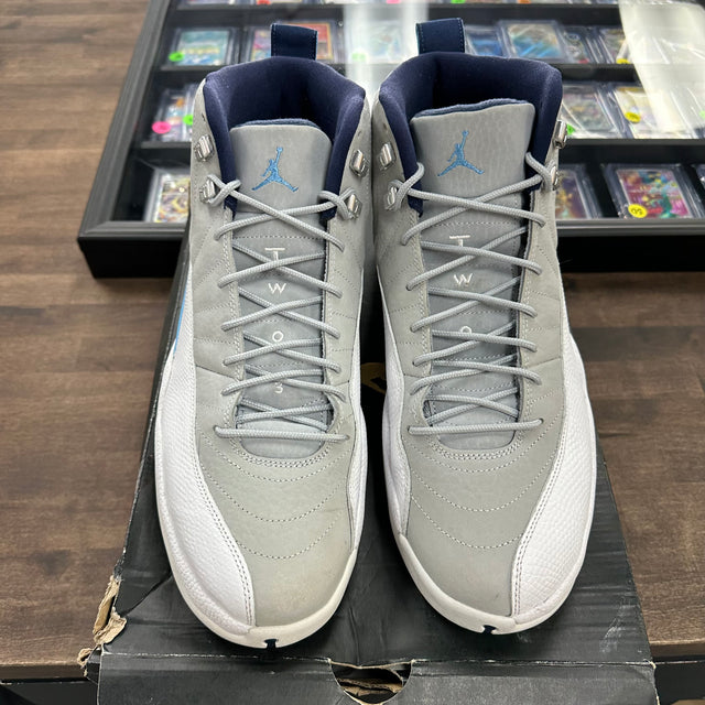Grey University Blue Jordan 12 (USED, Replacement Box)