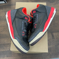 (GS) Crimson Jordan 3 (USED,NO BOX)