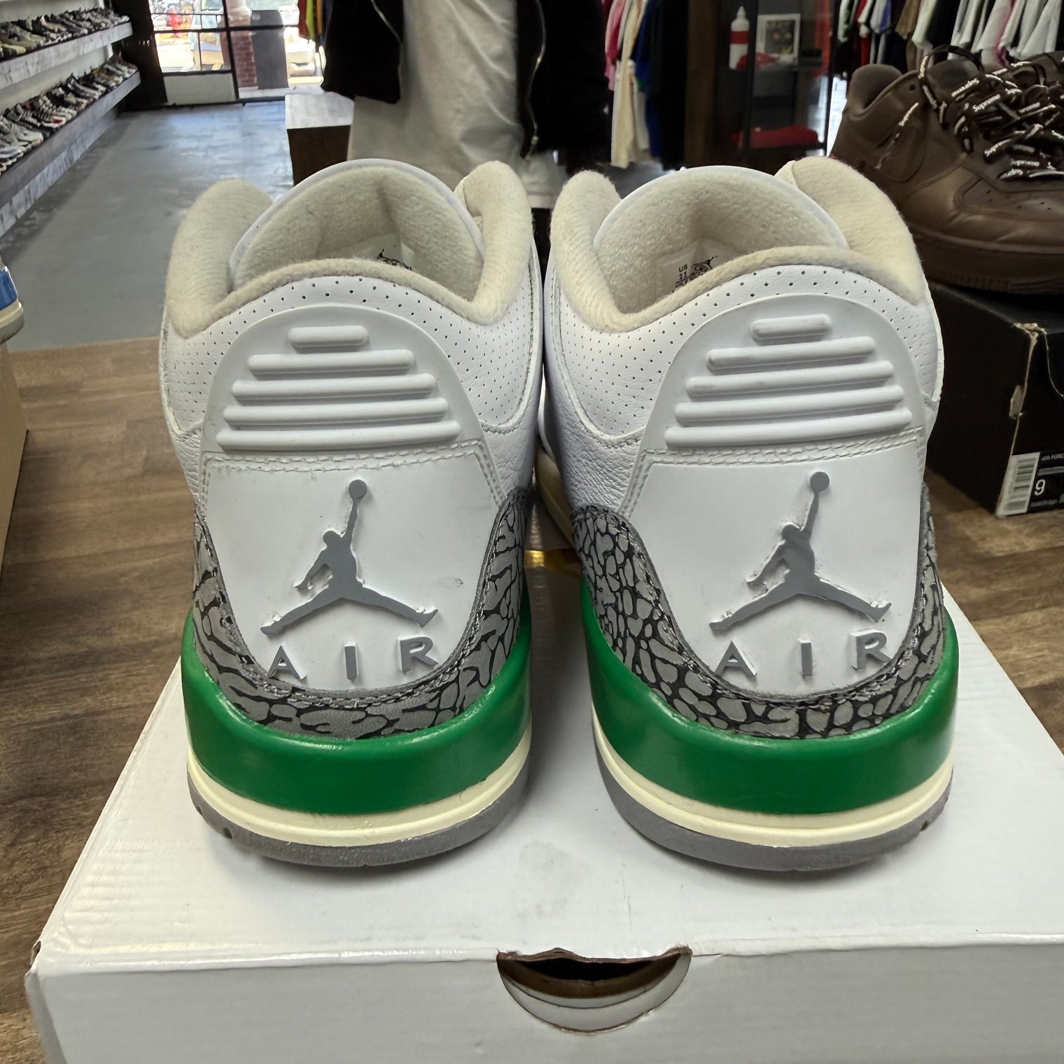 Lucky Green Jordan 3 Retro (W) (USED, no insoles)