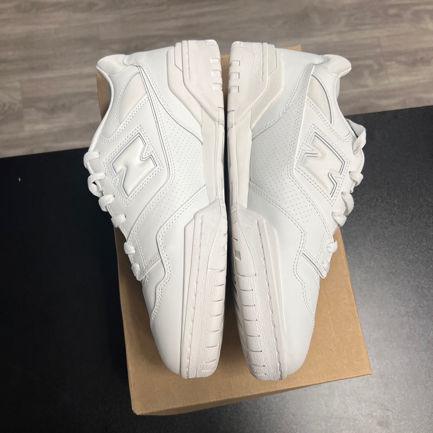 New Balance 550 Triple White (USED, no box)