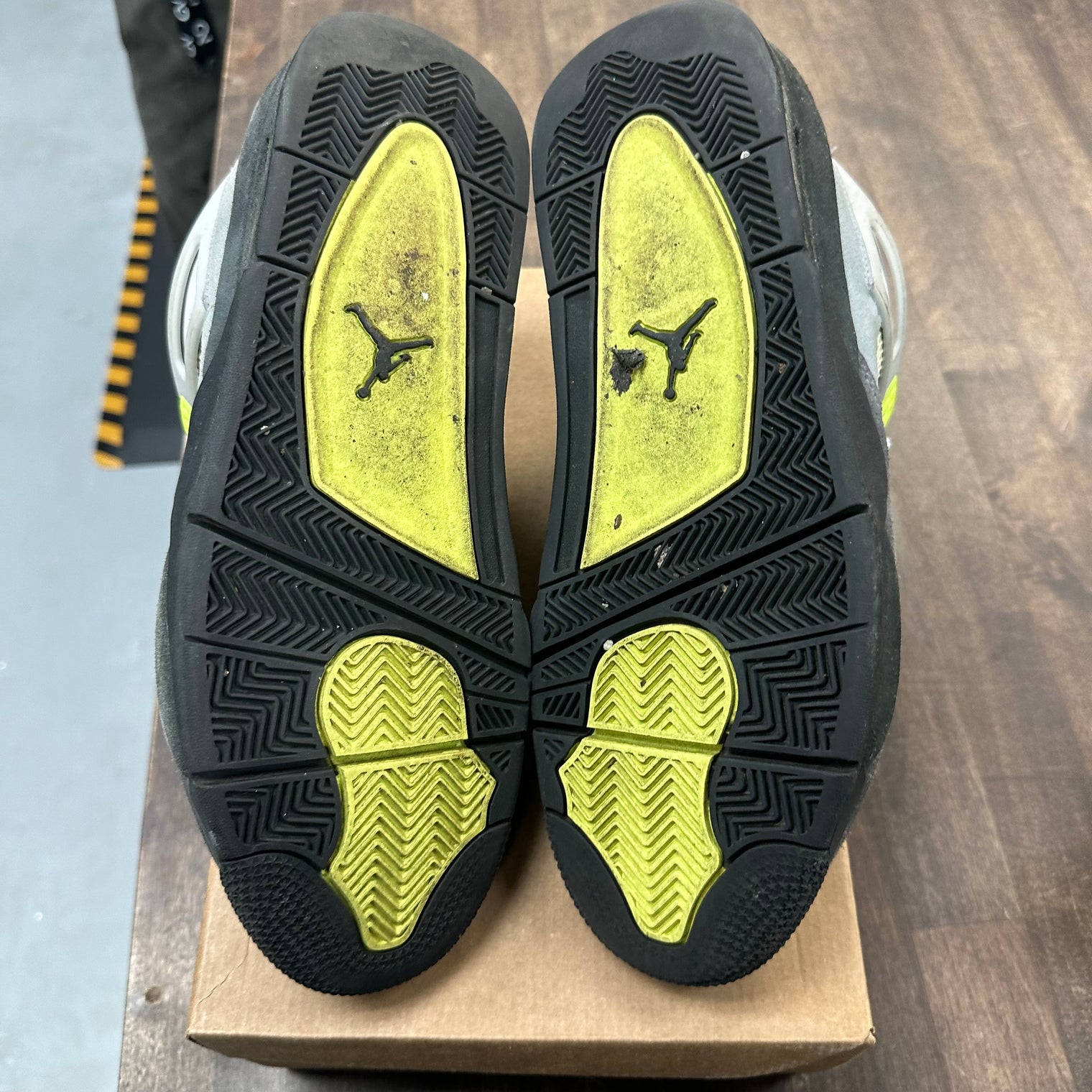 Neon 95 Jordan 4 (USED, No Insoles, No Box)