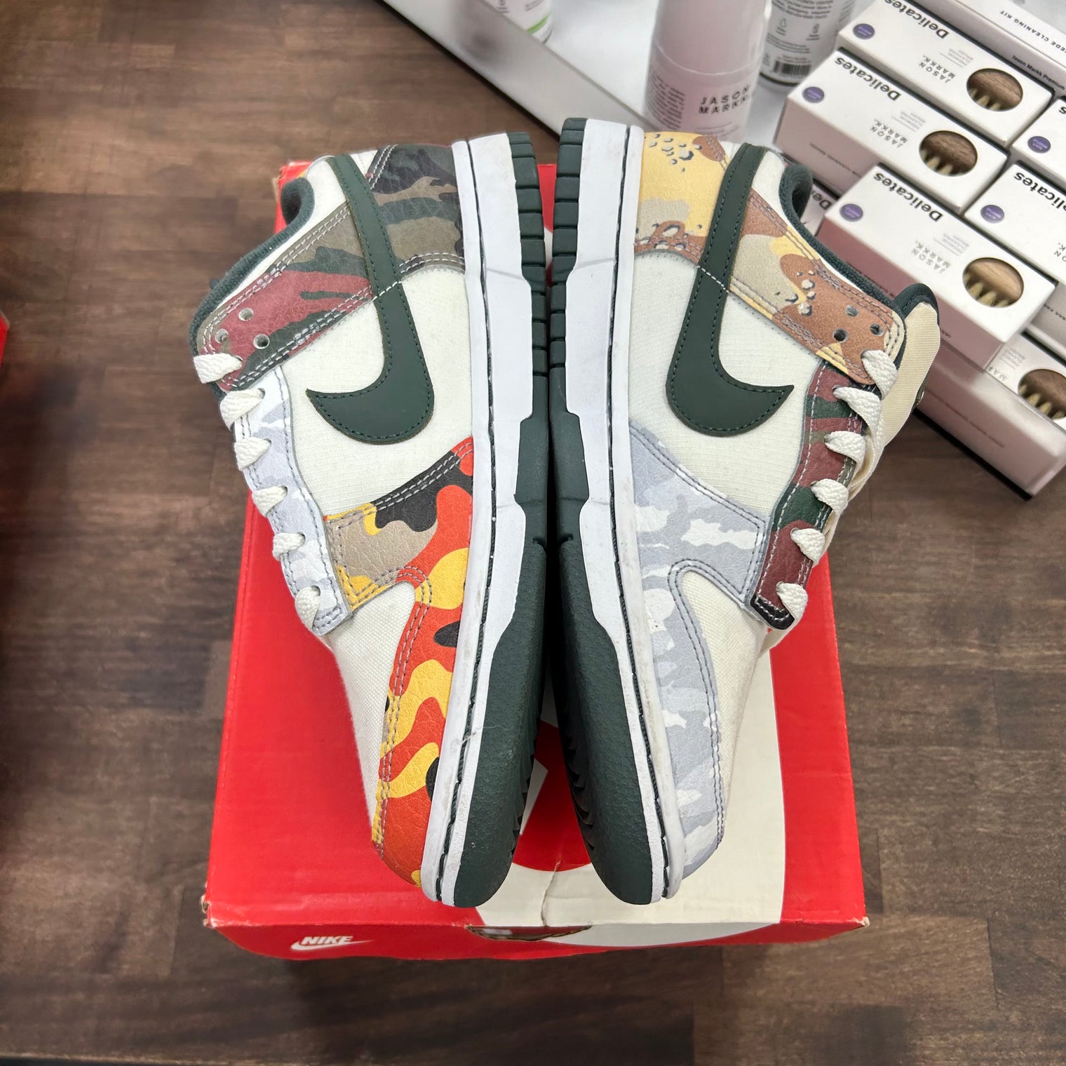 Sail Multi-Camo Nike Dunk Low SE (USED, Replacement Box)
