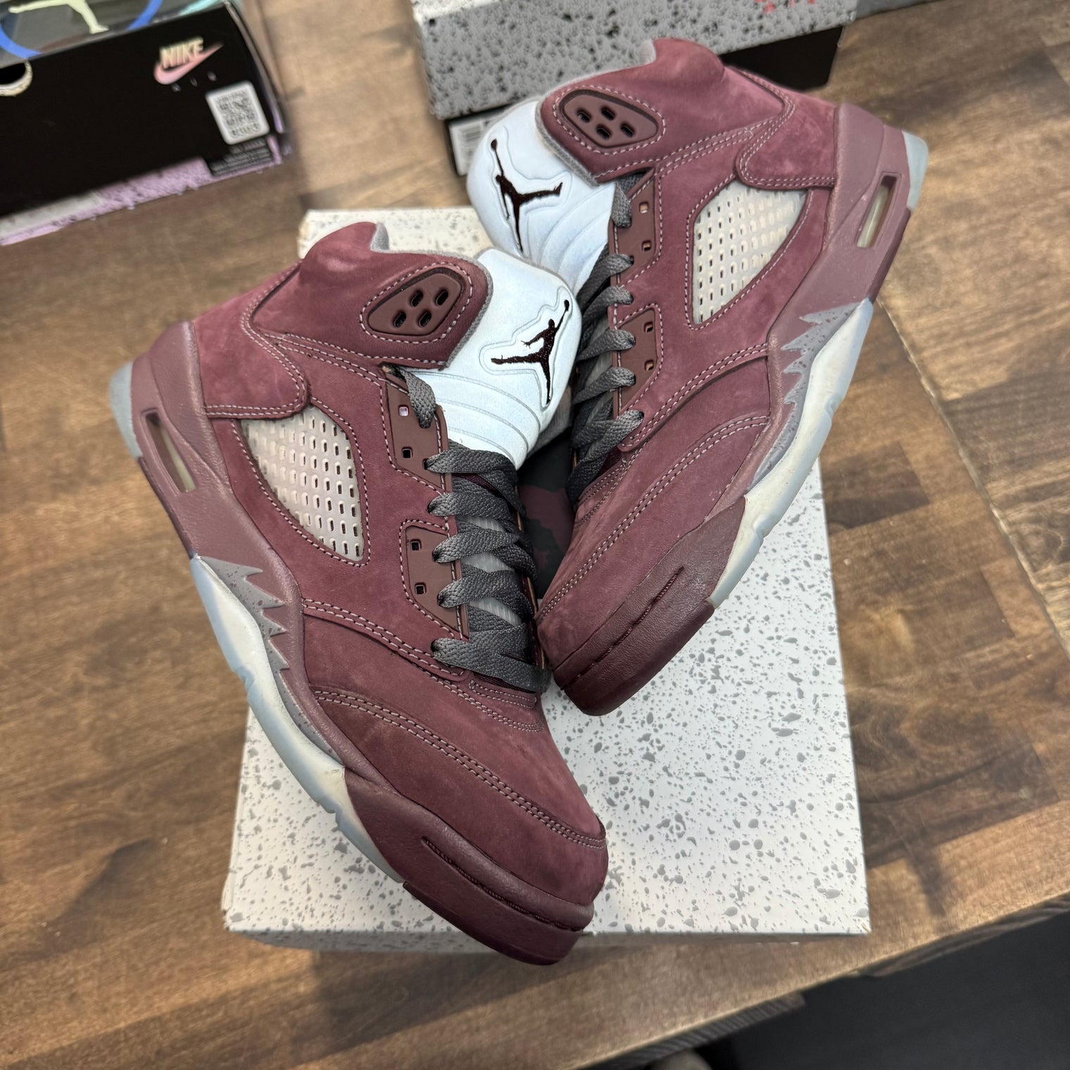 Burgundy Jordan 5 (GS) (USED, No Insoles)