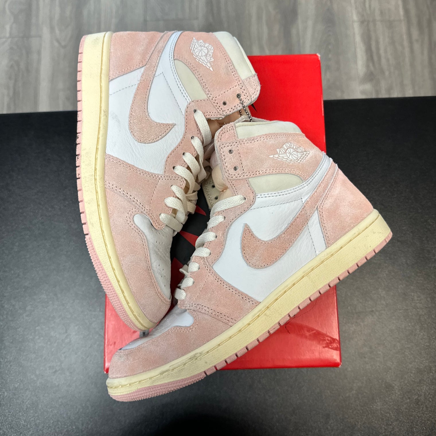 Washed Pink Jordan 1 High (W)(USED)
