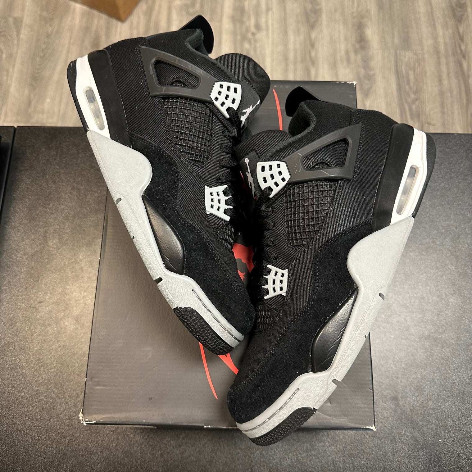 Black Canvas Jordan 4 (USED)