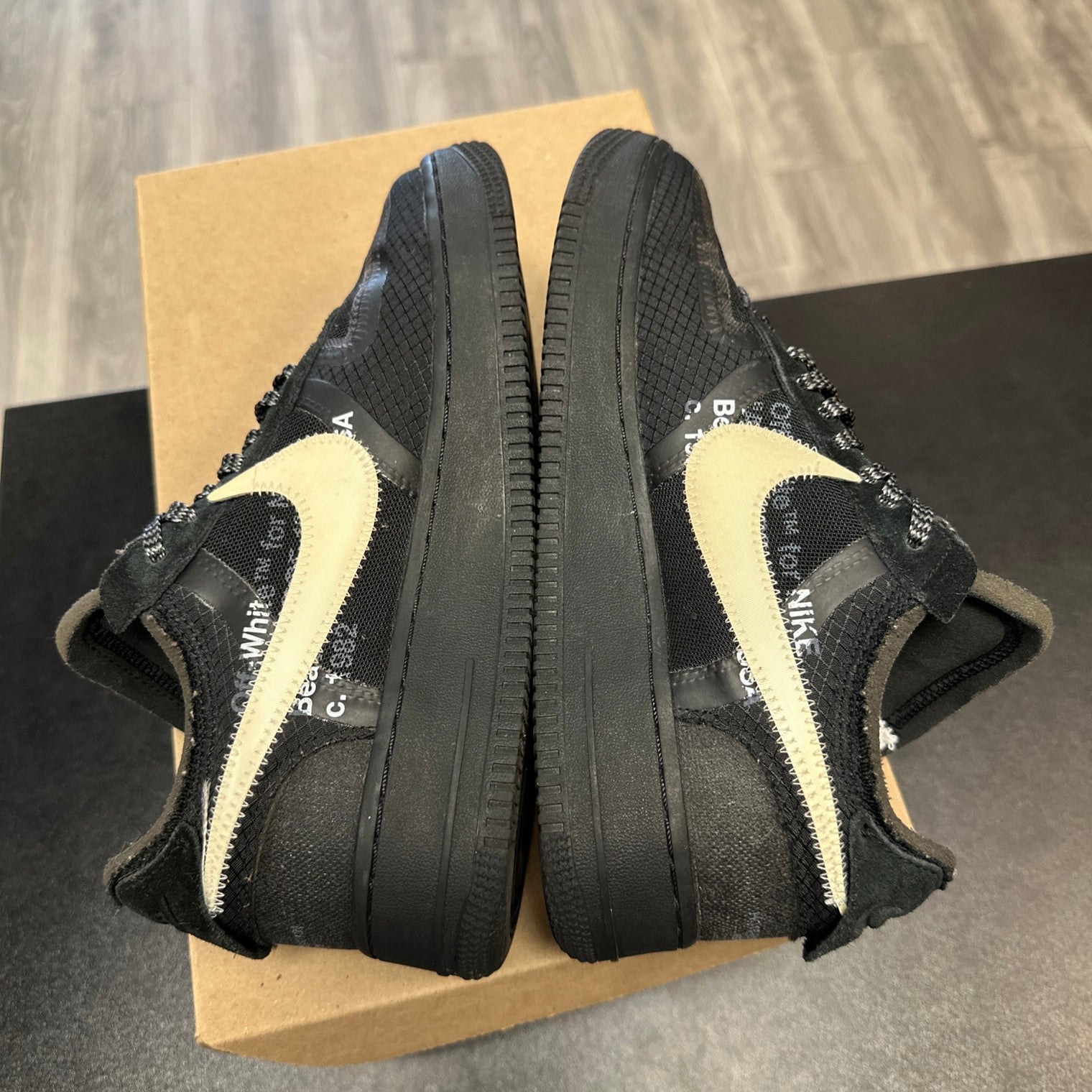 Nike Off-White Air Force 1 Black (USED; No Box)