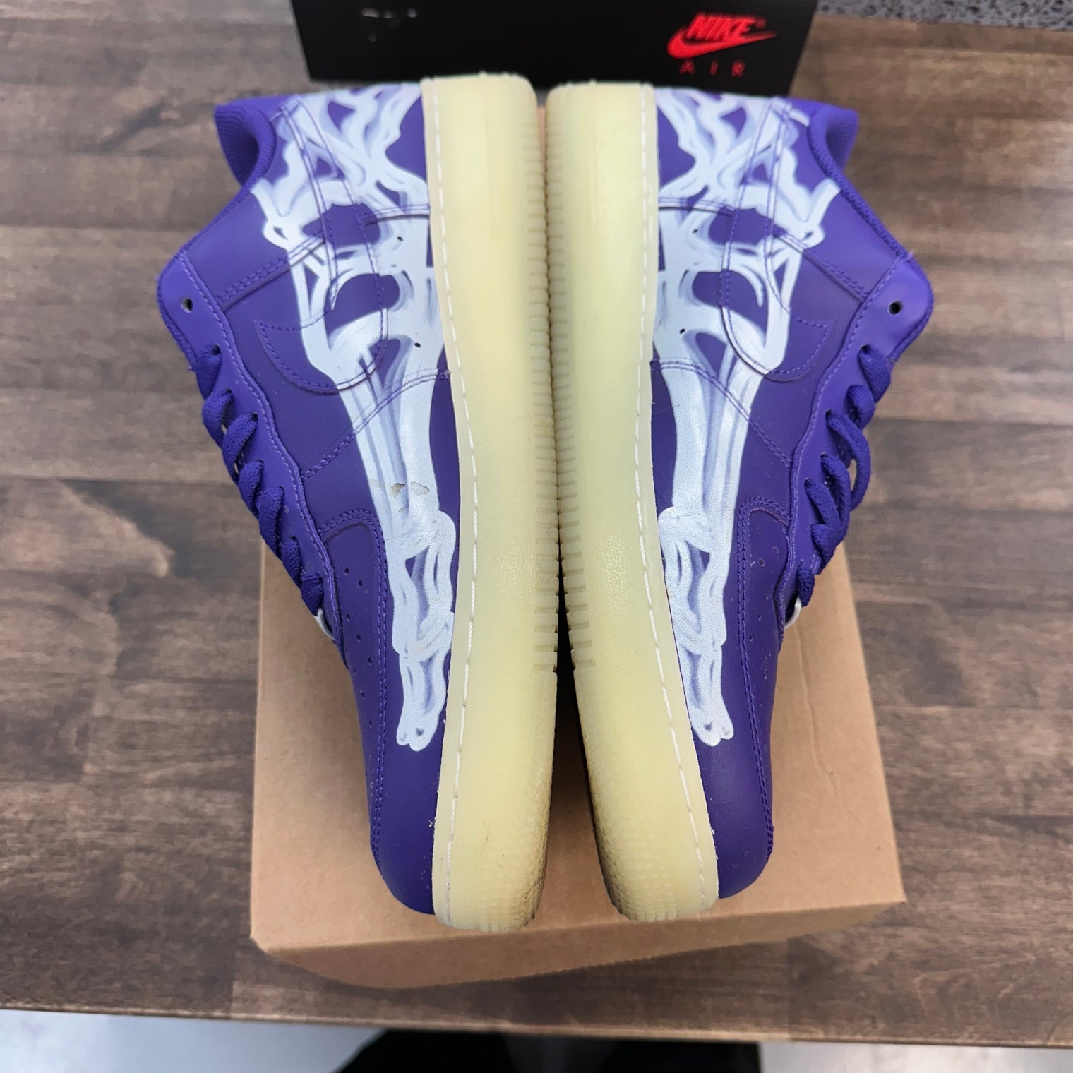 Nike Air Force 1 Skeleton Purple (Used, No Box)