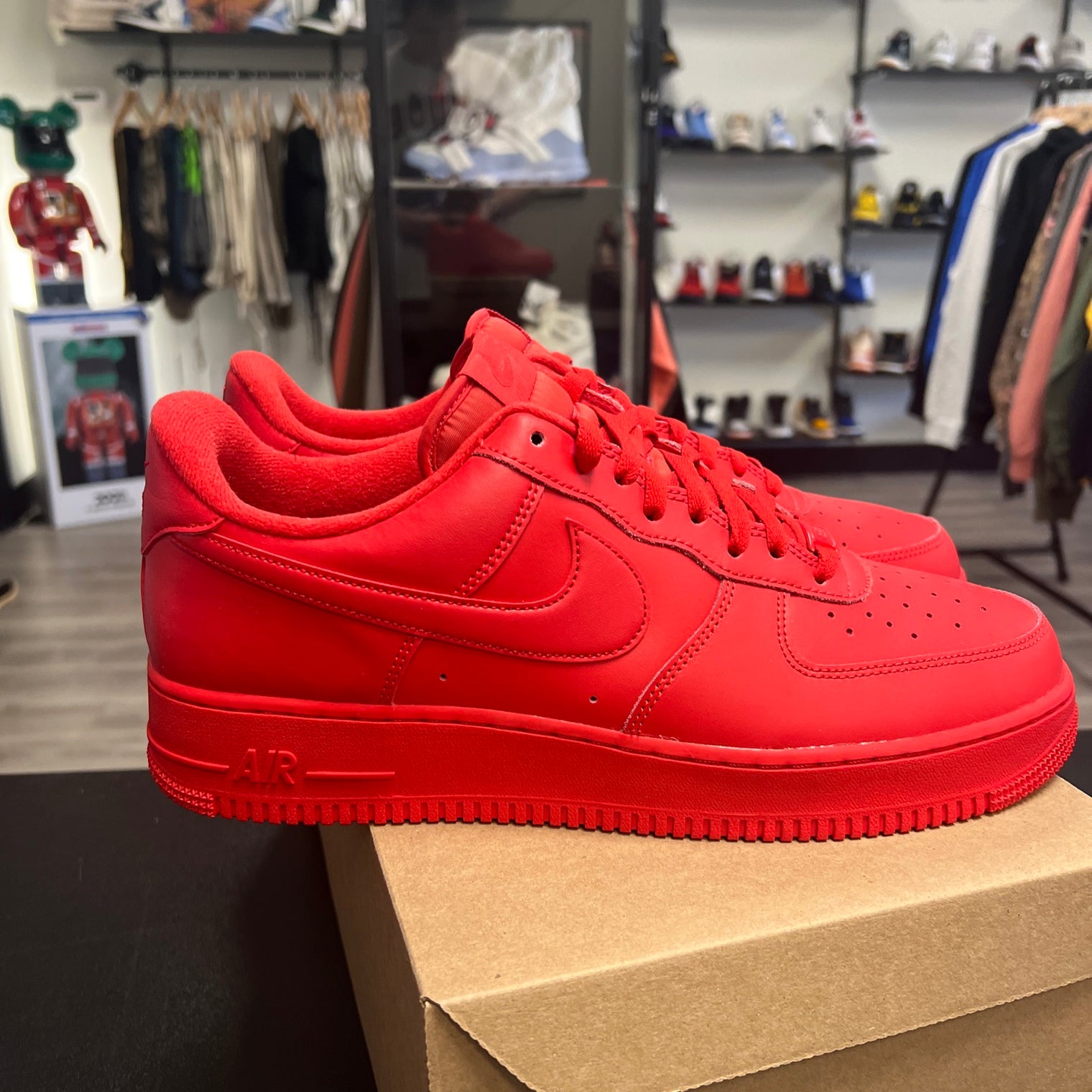 Nike Air Force 1 Low Triple Red (Tried on, no box)