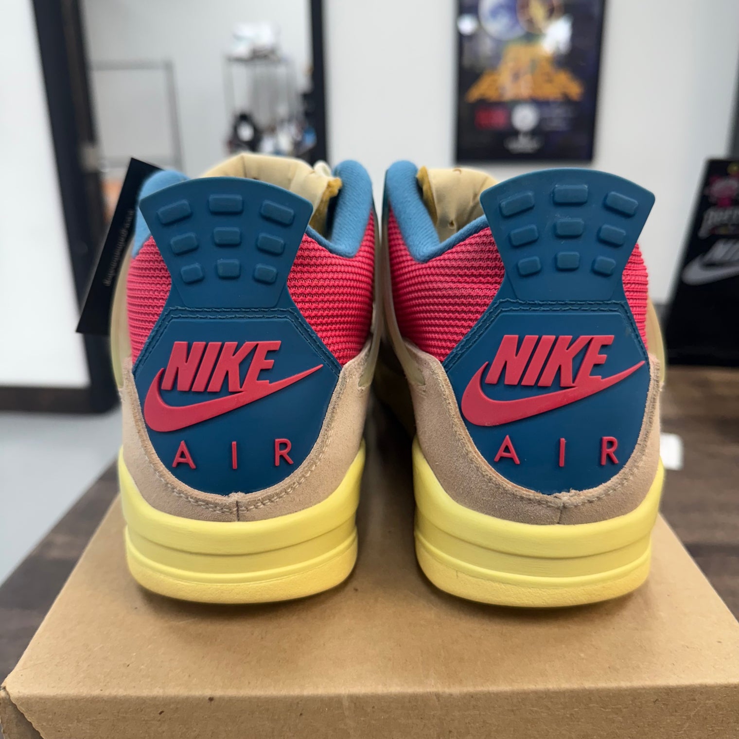 Guava Union Jordan 4 Retro (USED, No Box)