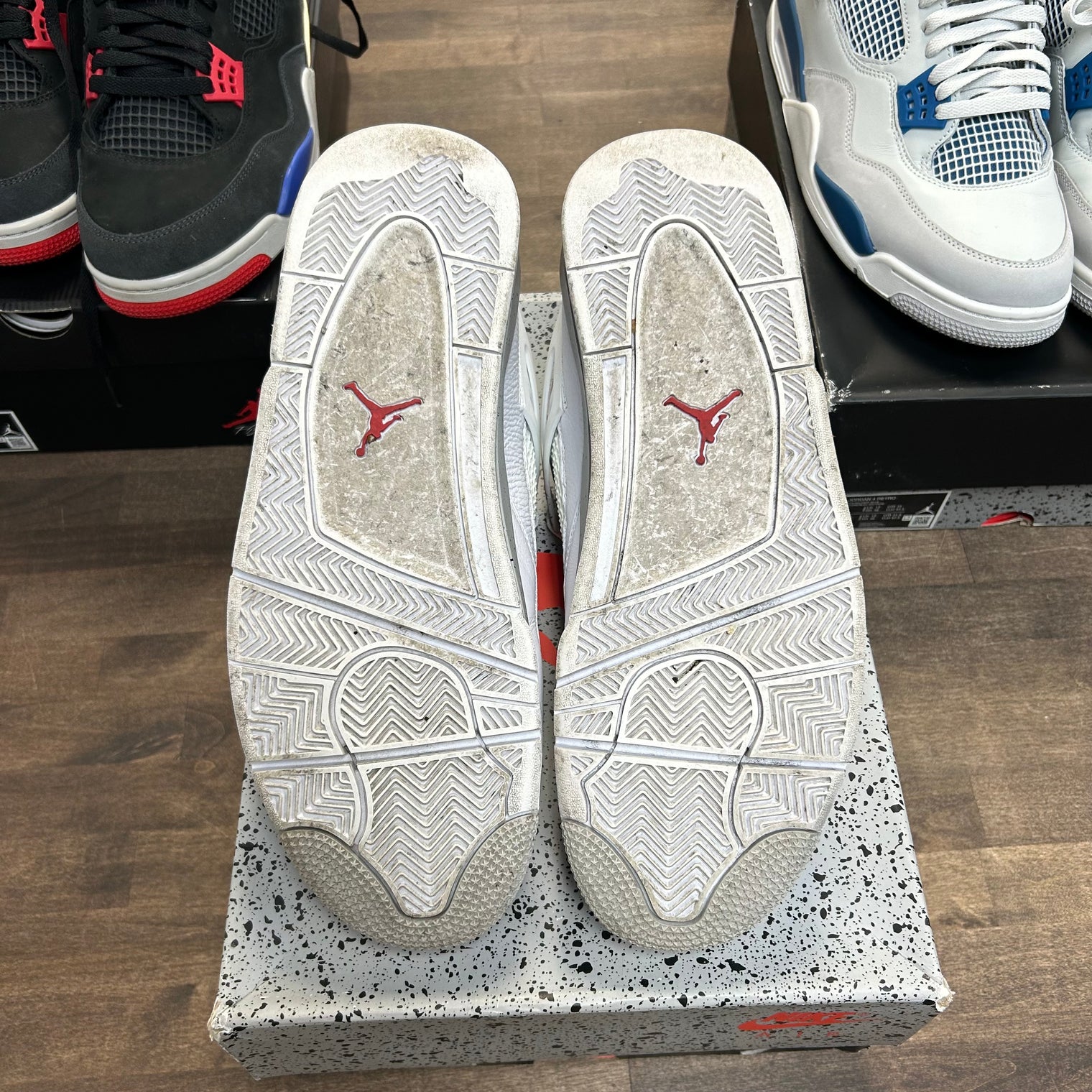 White Oreo Jordan 4 Retro (USED, Replacement Box)